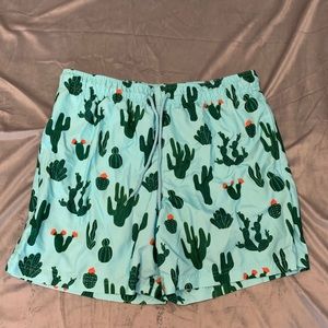 Catcus Print Men’s Swim Trunks
